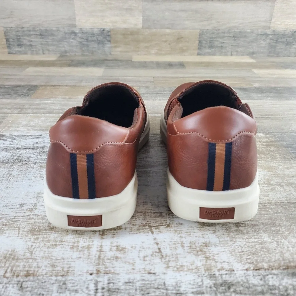 Dr. Scholls Madison CFX Mens Shoe Sz 11 W Brown Pebbled Leather‎ Slip on Sneaker